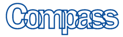 Compass word logo