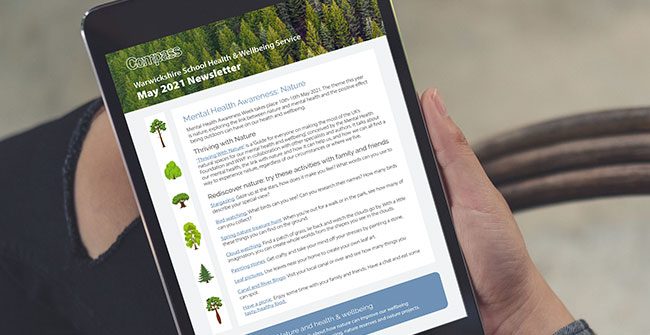 connect for health newsletter on an ipad