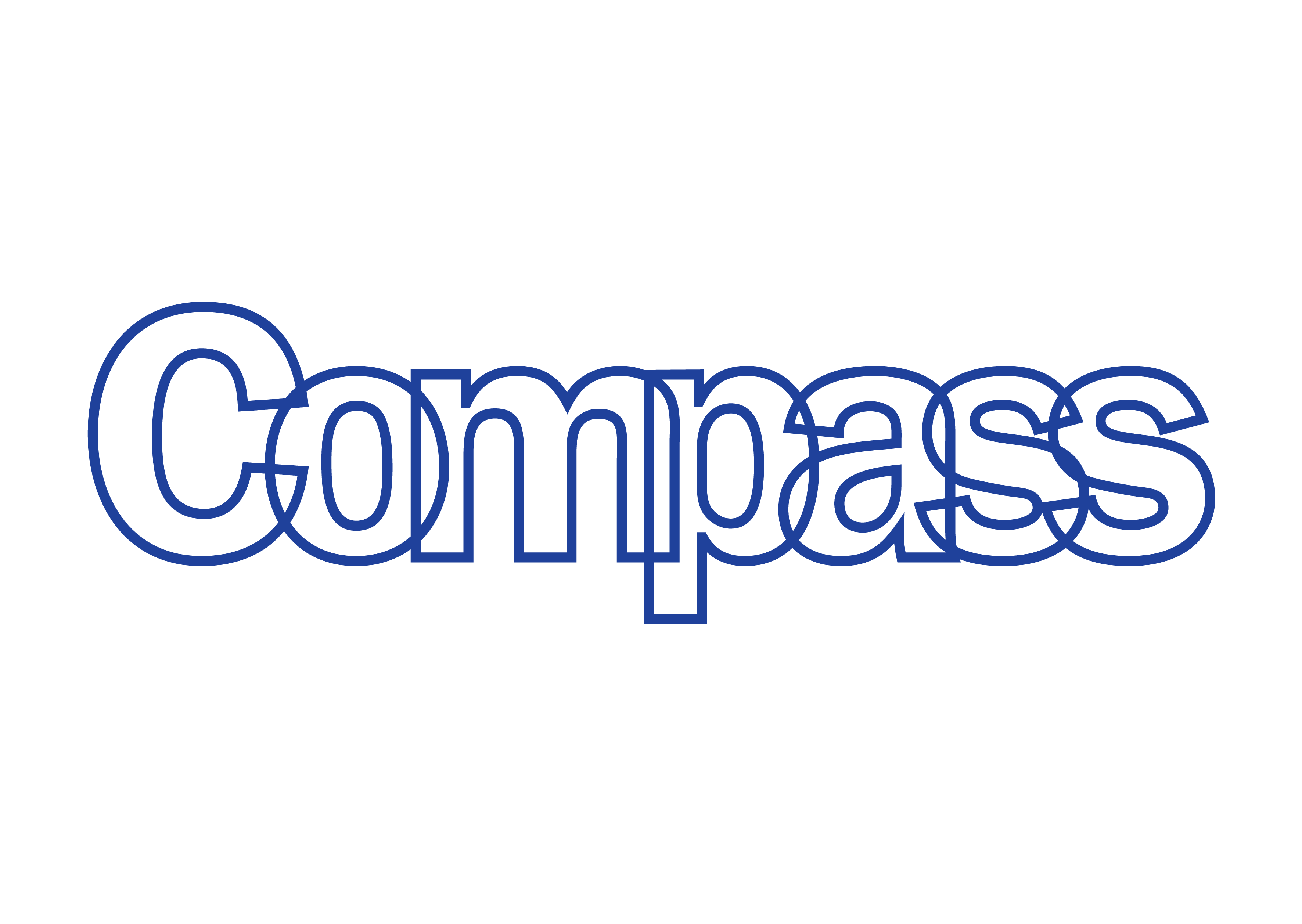 Compass text based logo