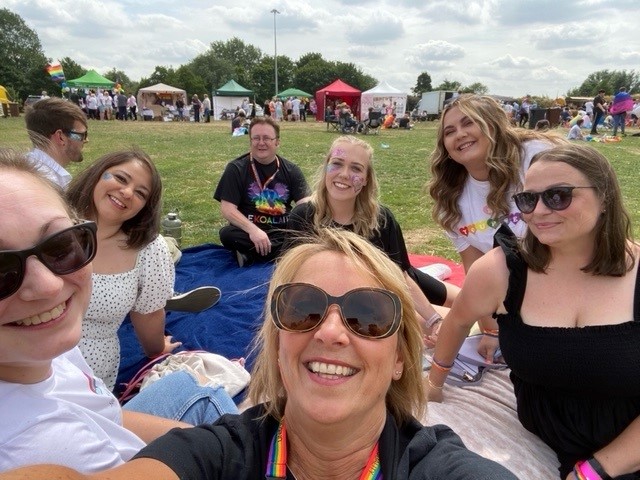 Compass Go staff at Cleethorpes and Grimsby Pride