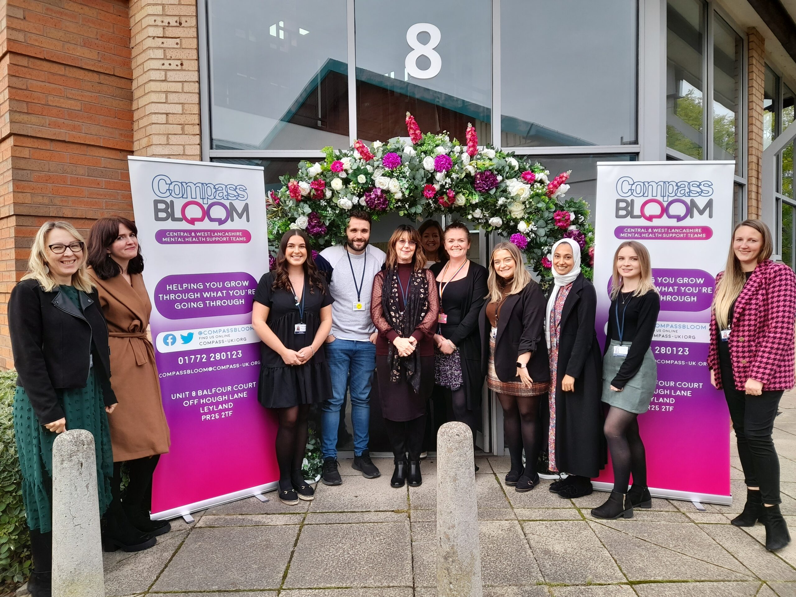 compass Bloom staff at launch event Leyland