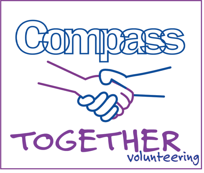 Compass Together hand shake logo Volunteering