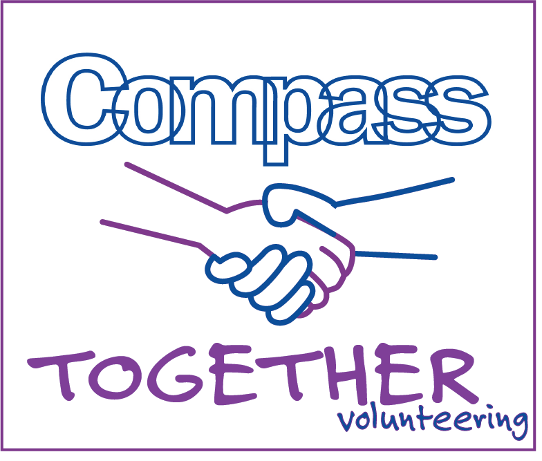 Compass Together hand shake logo Volunteering